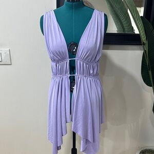 Lavender Sleeveless Draped Top